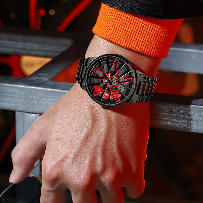 Herren Uhr im Felgendesign