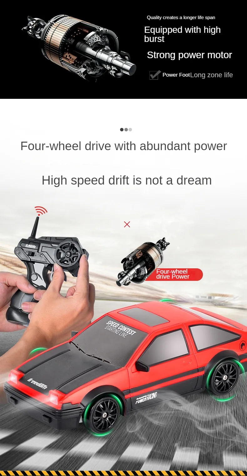 RC-Drift-Auto mit 2,4-GHz, Maßstab 1:24, Funkfernsteuerung Rennwagen