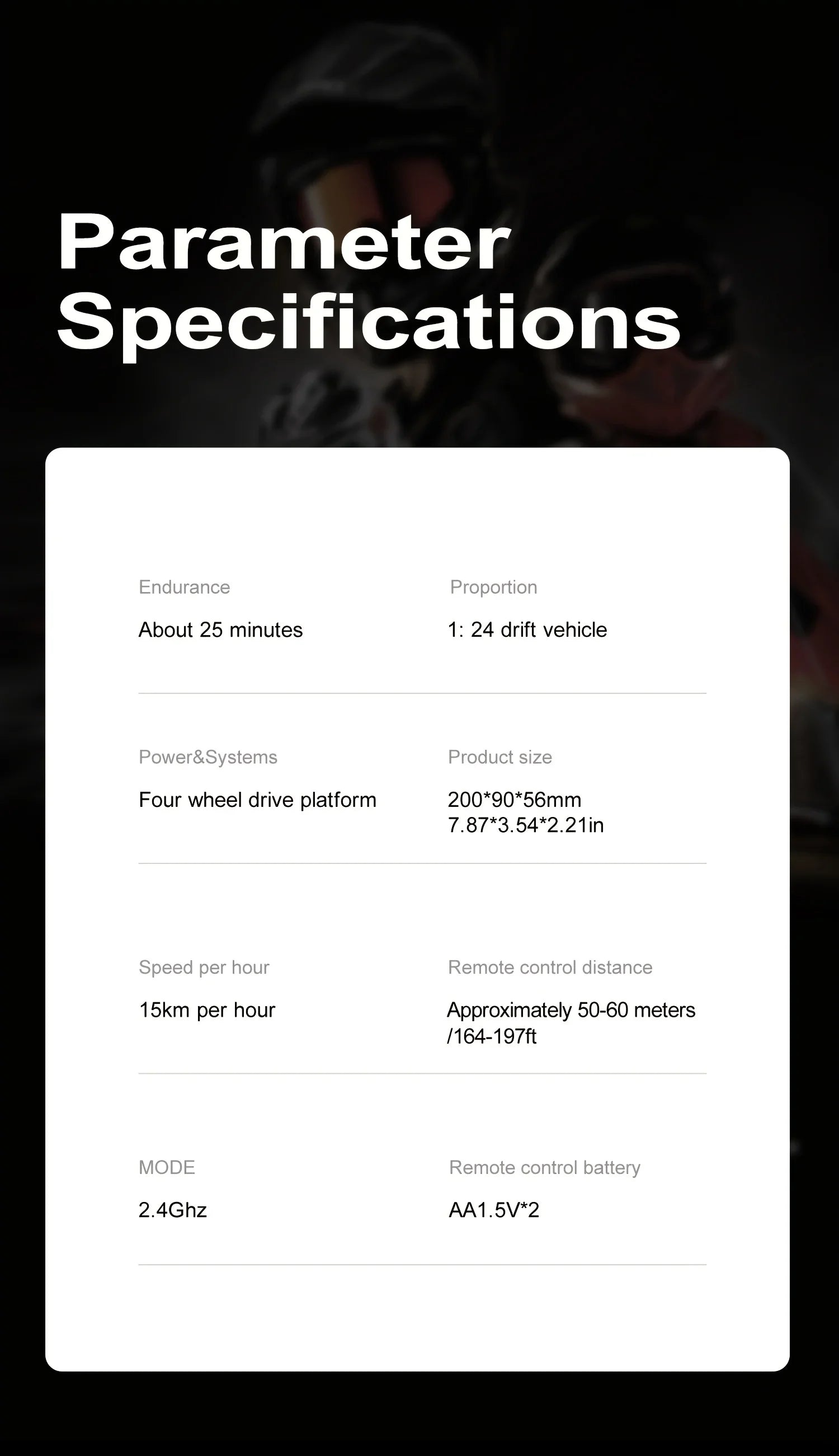 RC Drift Car 2,4 GHz, Maßstab 1:24, Allradantrieb, 20 km/h, Hochgeschwindigkeits-Fernsteuerungsauto mit LED-Leuchten, Driftreifen