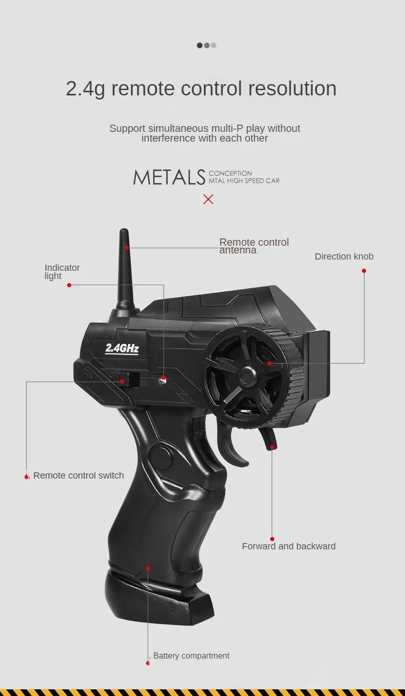RC-Drift-Auto mit 2,4-GHz, Maßstab 1:24, Funkfernsteuerung Rennwagen