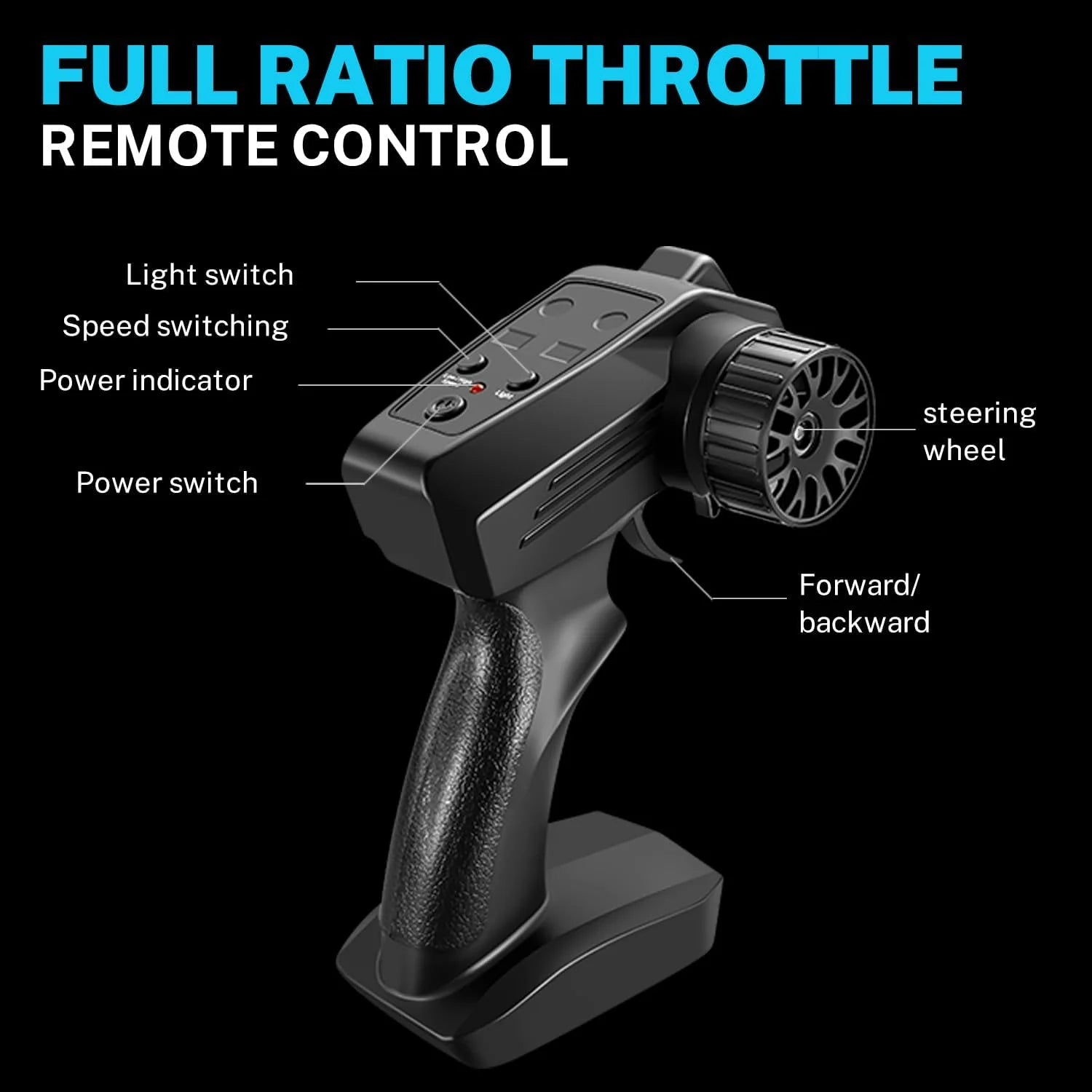 RC Drift Car 2,4 GHz, Maßstab 1:24, Allradantrieb, 20 km/h, Hochgeschwindigkeits-Fernsteuerungsauto mit LED-Leuchten, Driftreifen