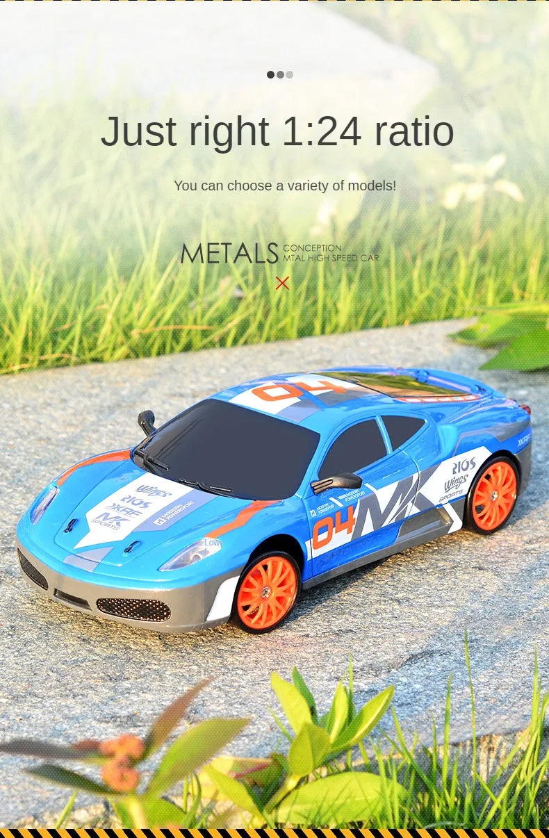 RC-Drift-Auto mit 2,4-GHz, Maßstab 1:24, Funkfernsteuerung Rennwagen