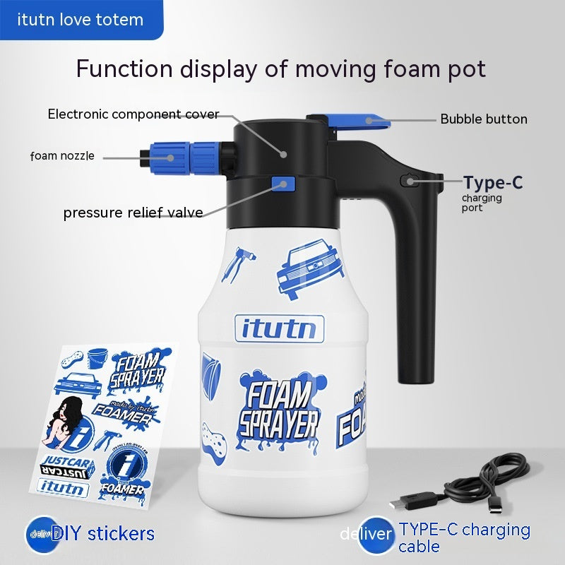 Elektrische Sprühflasche, Autowaschflüssigkeit, Schaumpumpeflasche